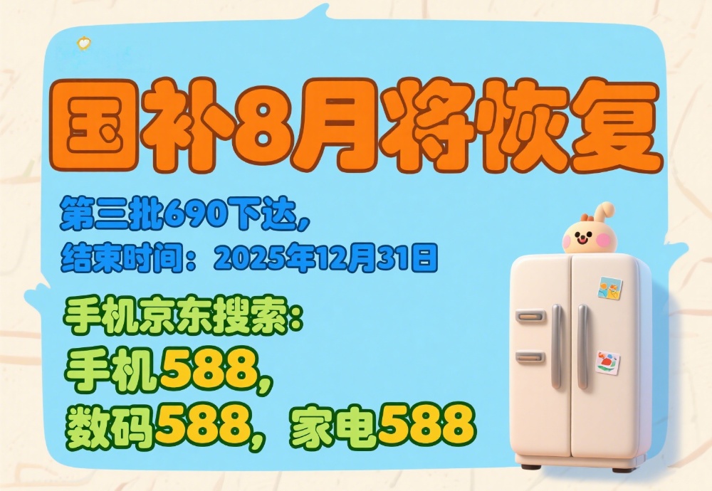 国补恢复继续！国补政策8月20日最新消息：第三批多地国补8月重启领取，国补领取入口方法和操作教程！	