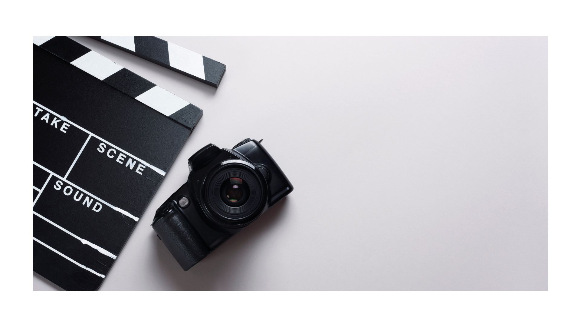 A camera and a clapper board
AI-generated content may be incorrect.
